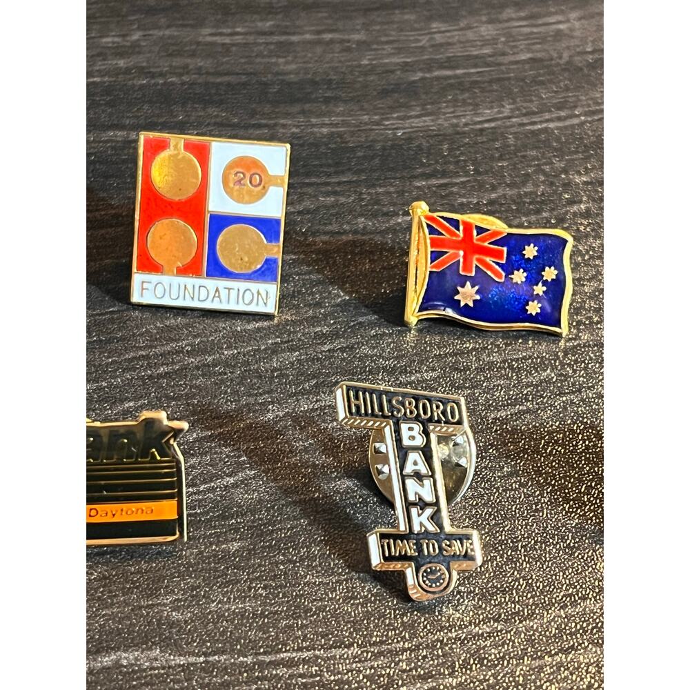 Vintage Enamel Pin Lot Amway Butterfly SunBank 9/11 Foundation Travel, 7 Pins - Picture 5 of 6
